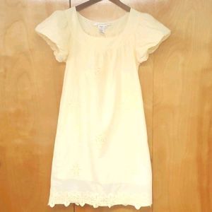 Max Studio Small light yellow cotton eyelet dress